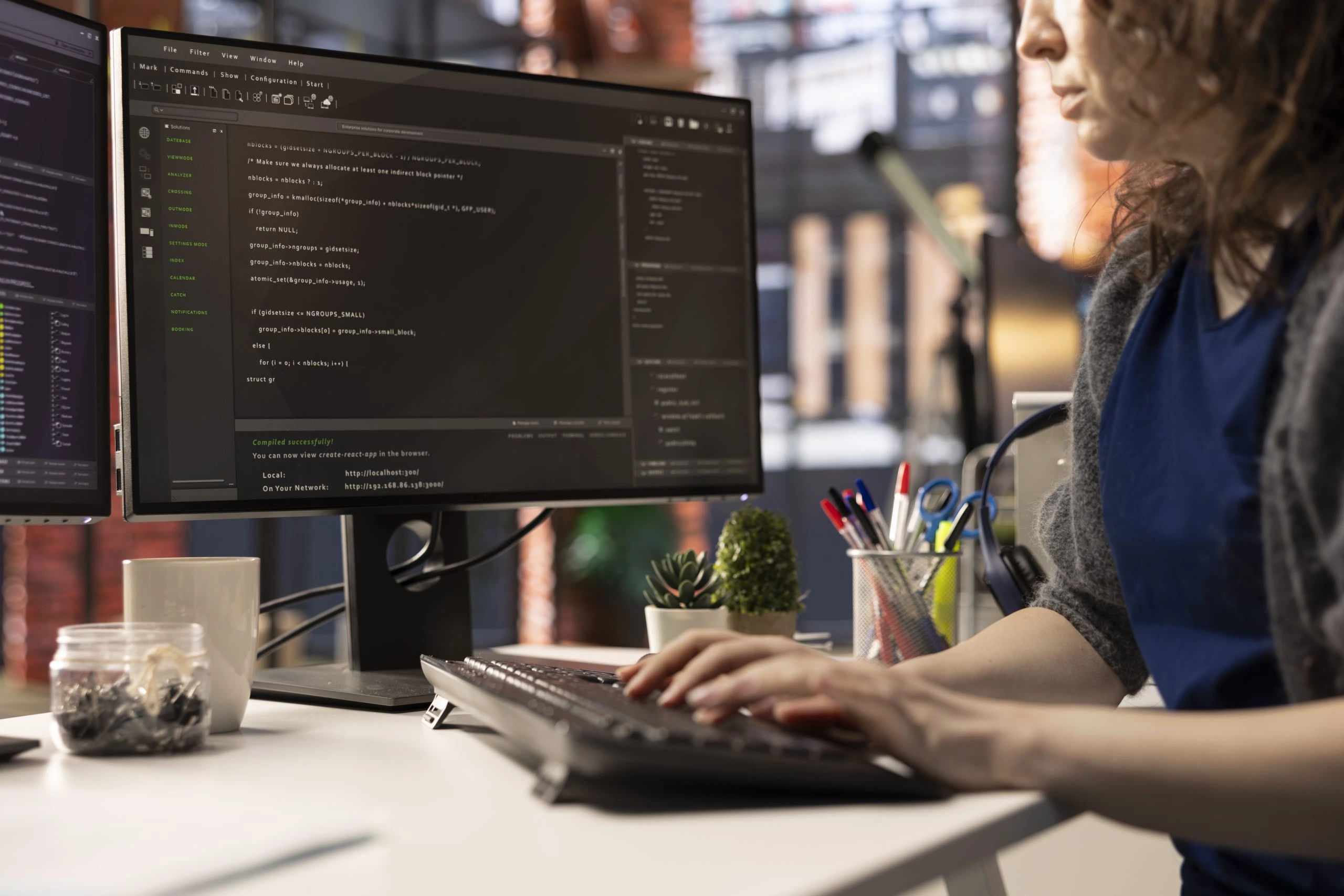 Software developers using AI tools and cloud technologies for modern application development